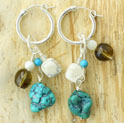 Turquoise Howlite Earring